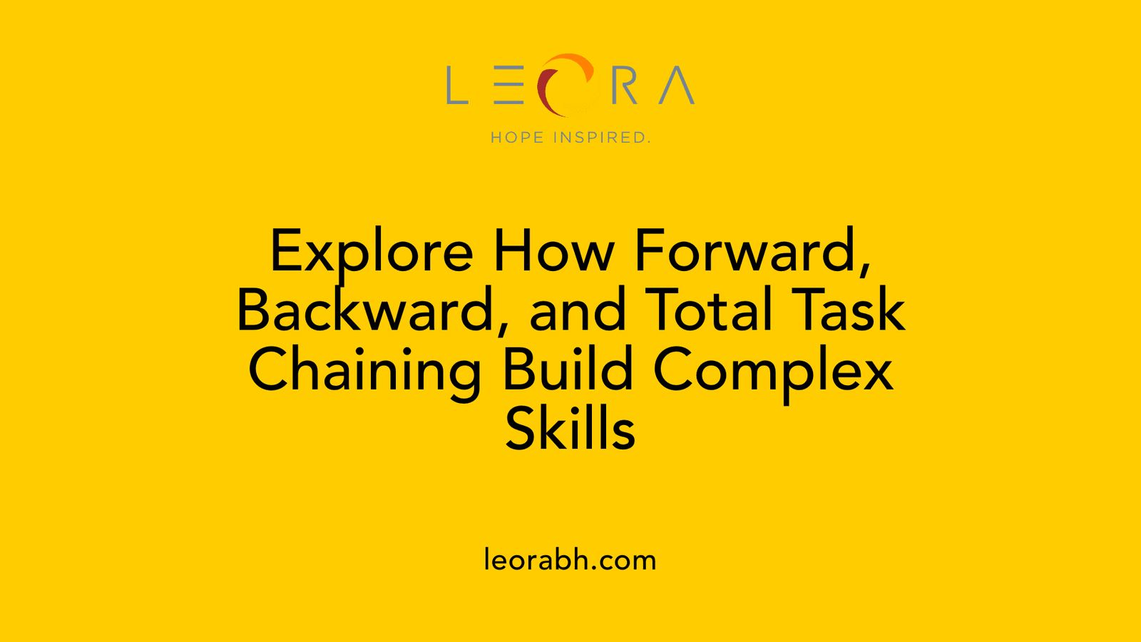 Explore How Forward, Backward, and Total Task Chaining Build Complex Skills