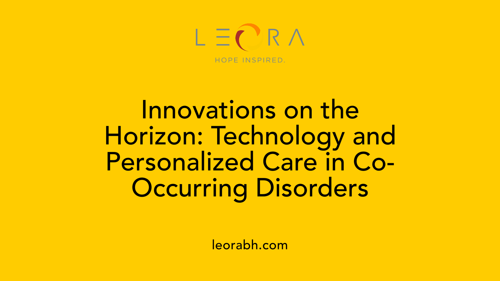 Innovations on the Horizon: Technology and Personalized Care in Co-Occurring Disorders