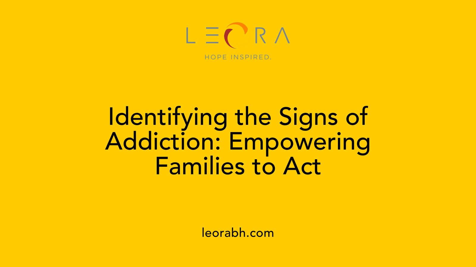 Identifying the Signs of Addiction: Empowering Families to Act