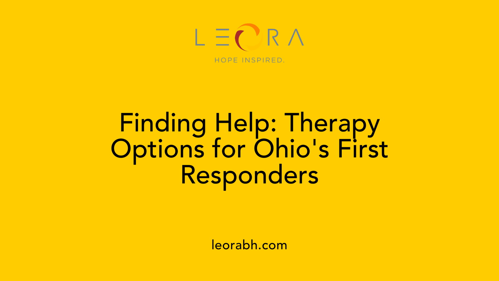 Finding Help: Therapy Options for Ohio's First Responders