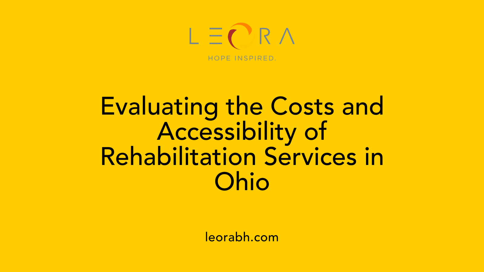 Evaluating the Costs and Accessibility of Rehabilitation Services in Ohio
