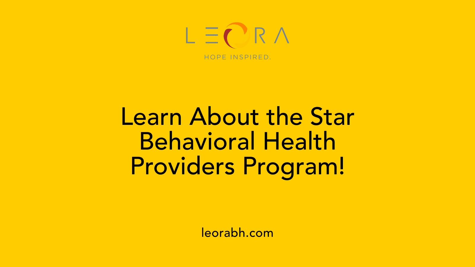 Learn About the Star Behavioral Health Providers Program!