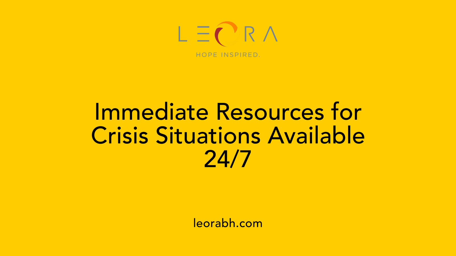 Immediate Resources for Crisis Situations Available 24/7