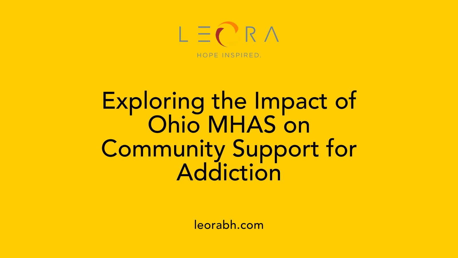 Exploring the Impact of Ohio MHAS on Community Support for Addiction