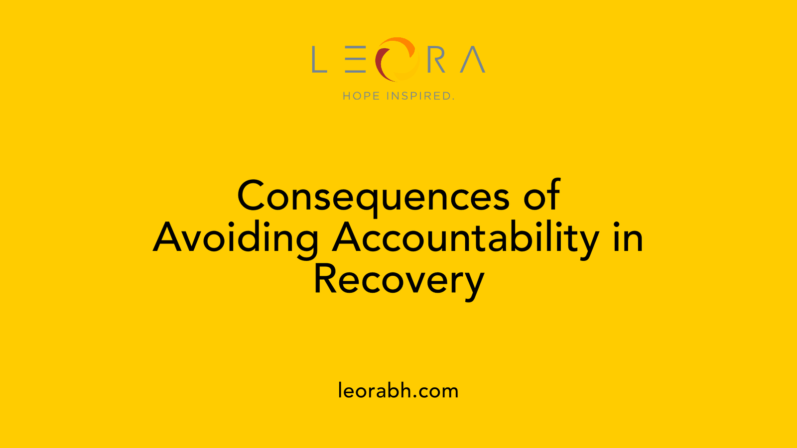 Consequences of Avoiding Accountability in Recovery