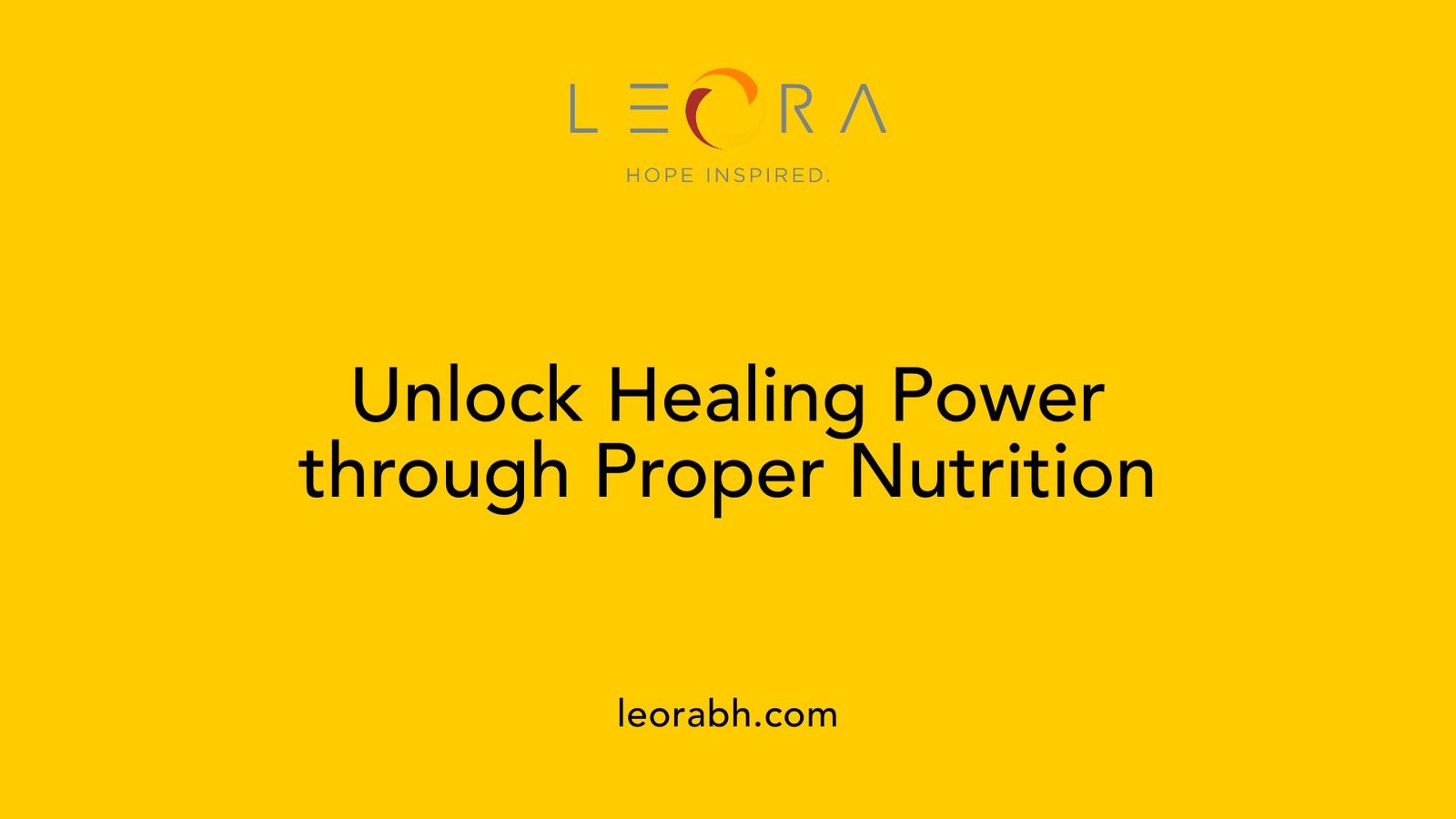 Unlock Healing Power through Proper Nutrition