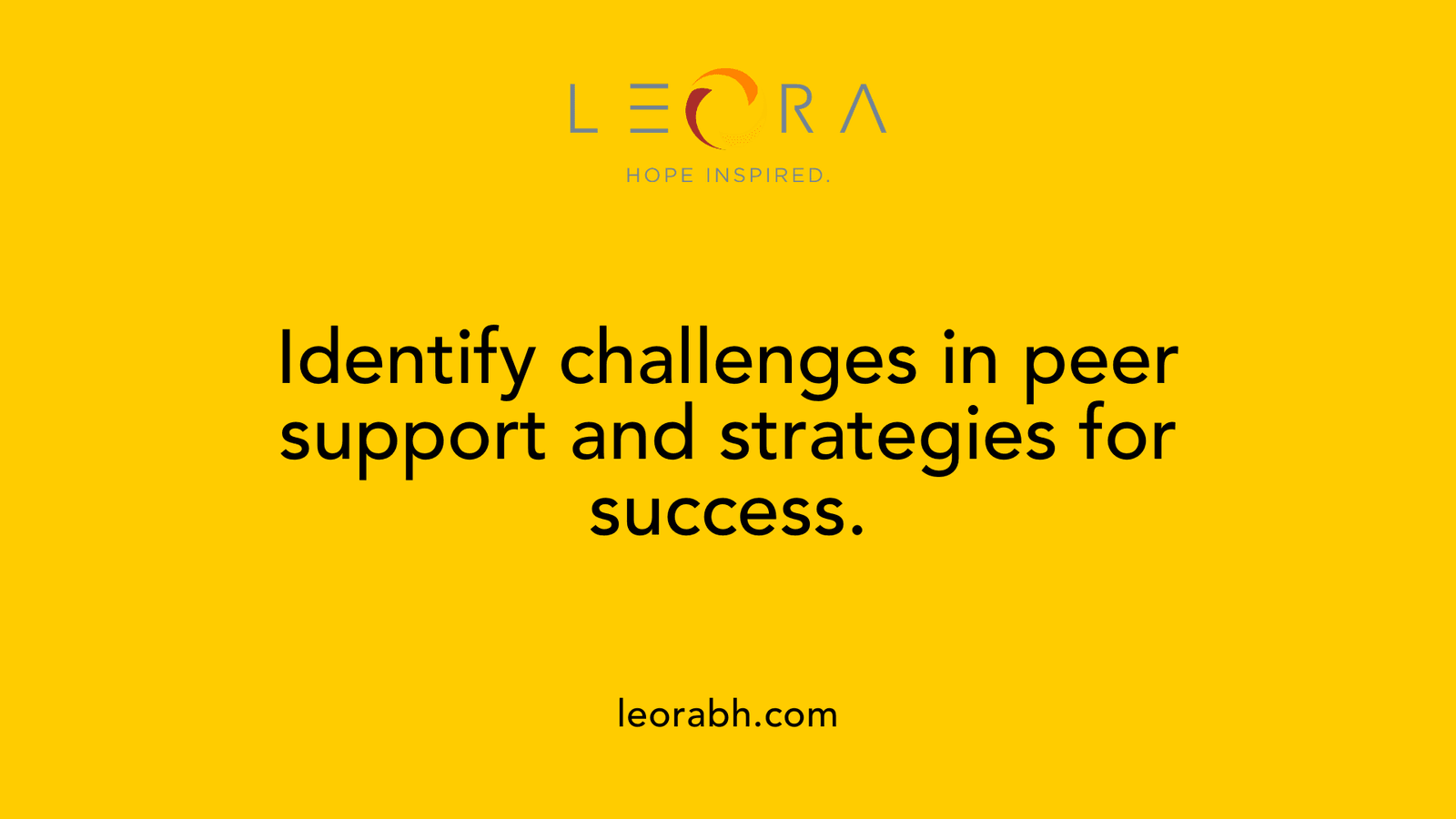 Identify challenges in peer support and strategies for success.