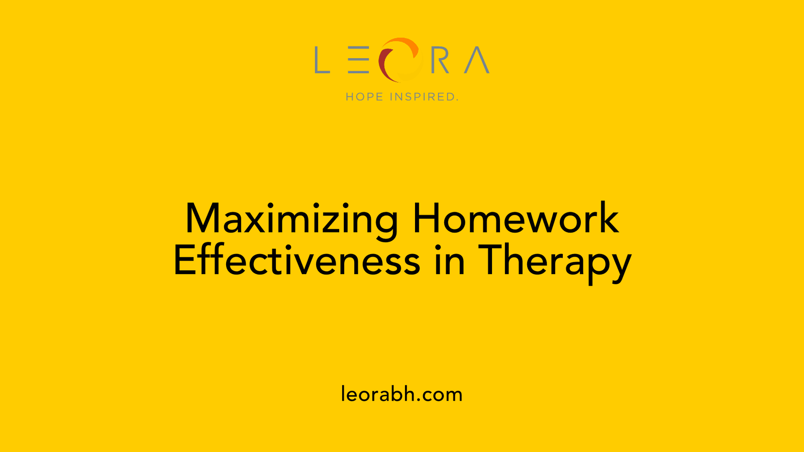 Maximizing Homework Effectiveness in Therapy