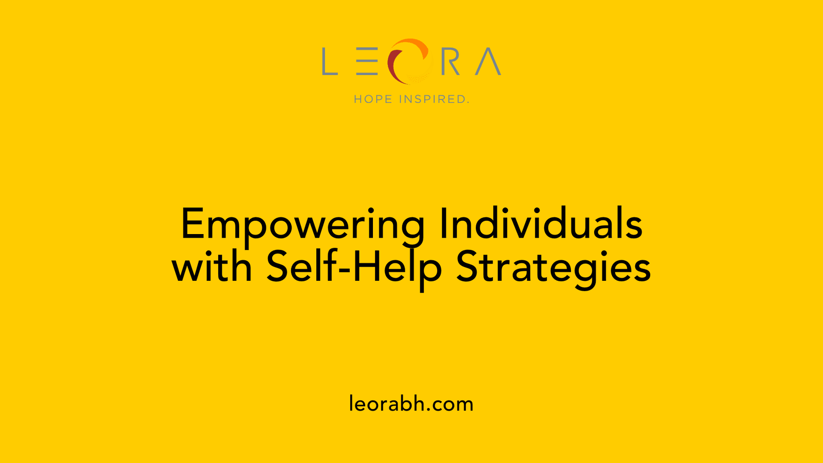 Empowering Individuals with Self-Help Strategies