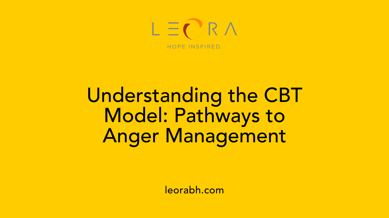 Understanding the CBT Model: Pathways to Anger Management
