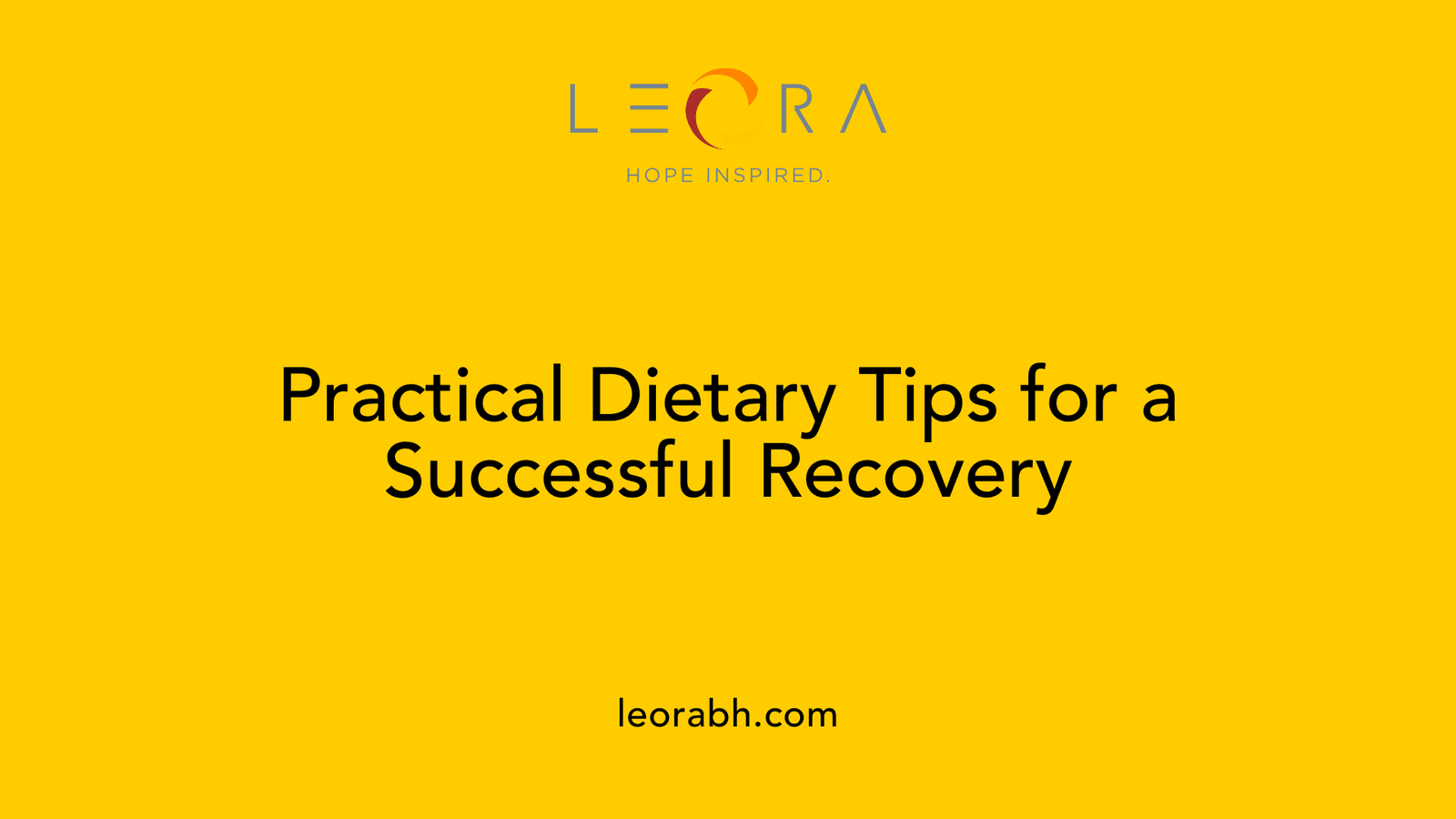 Practical Dietary Tips for a Successful Recovery