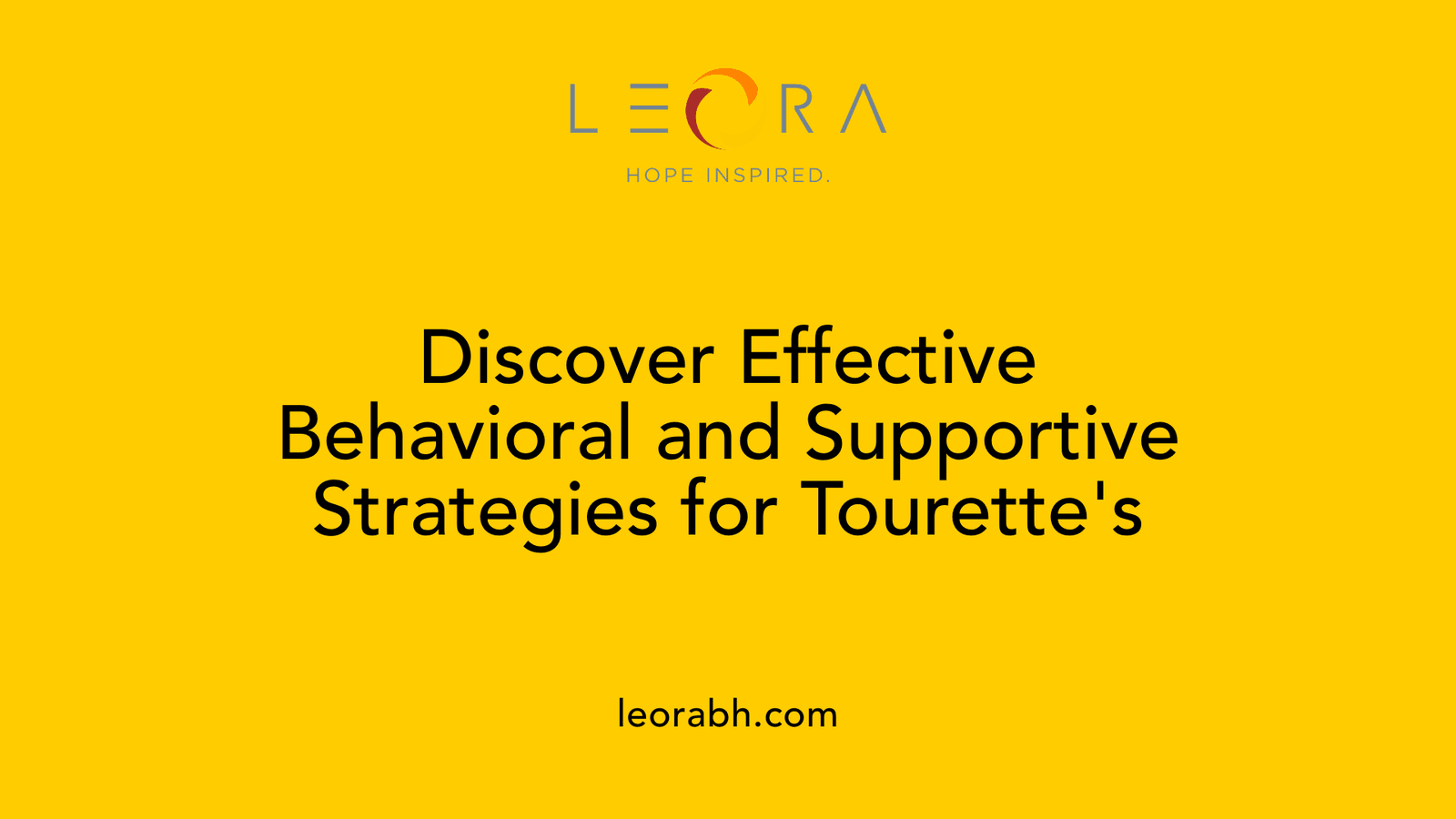 Discover Effective Behavioral and Supportive Strategies for Tourette's
