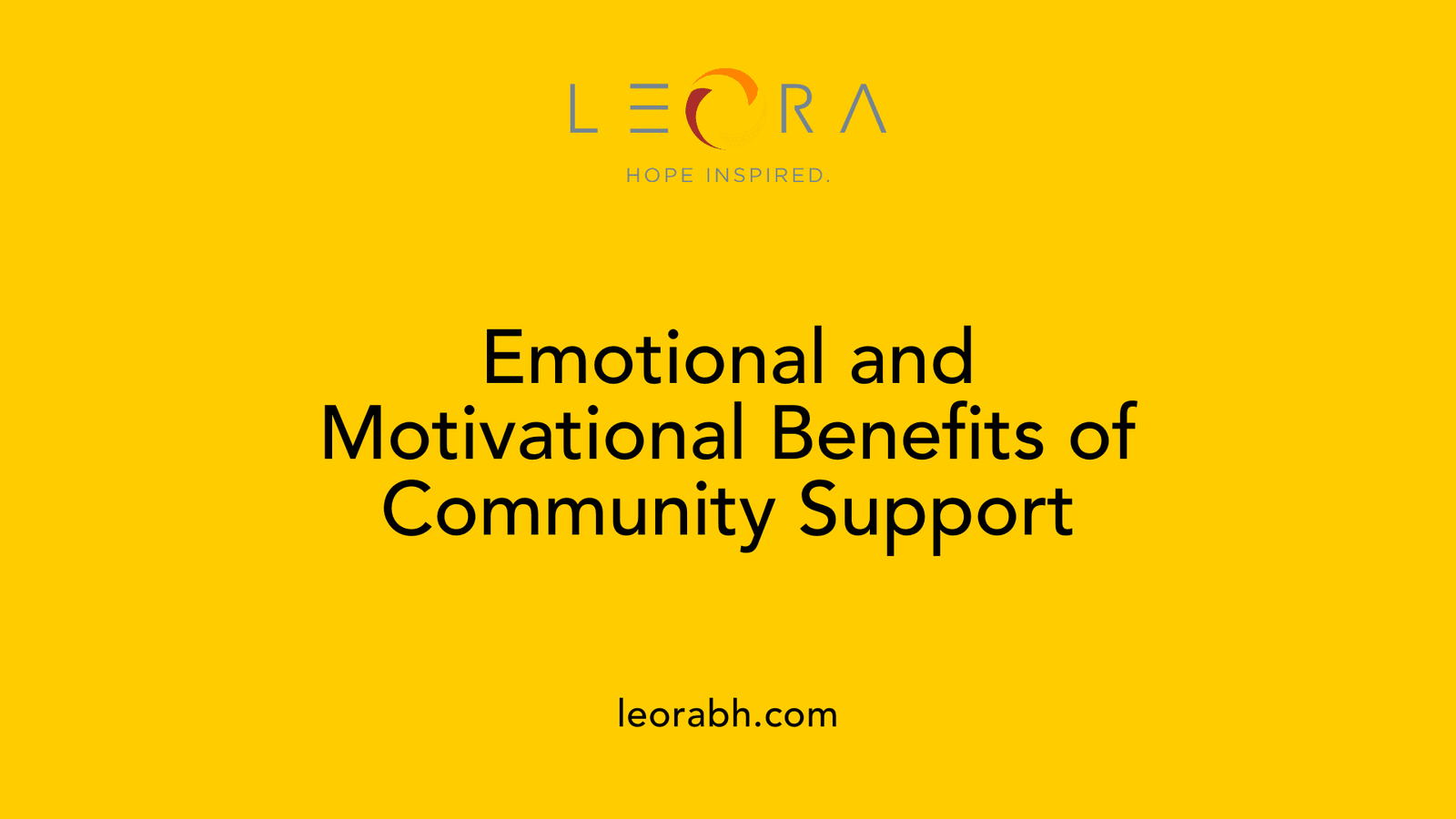Emotional and Motivational Benefits of Community Support