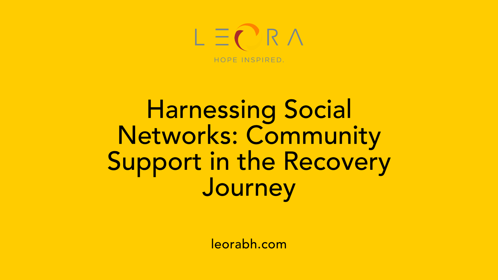 Harnessing Social Networks: Community Support in the Recovery Journey