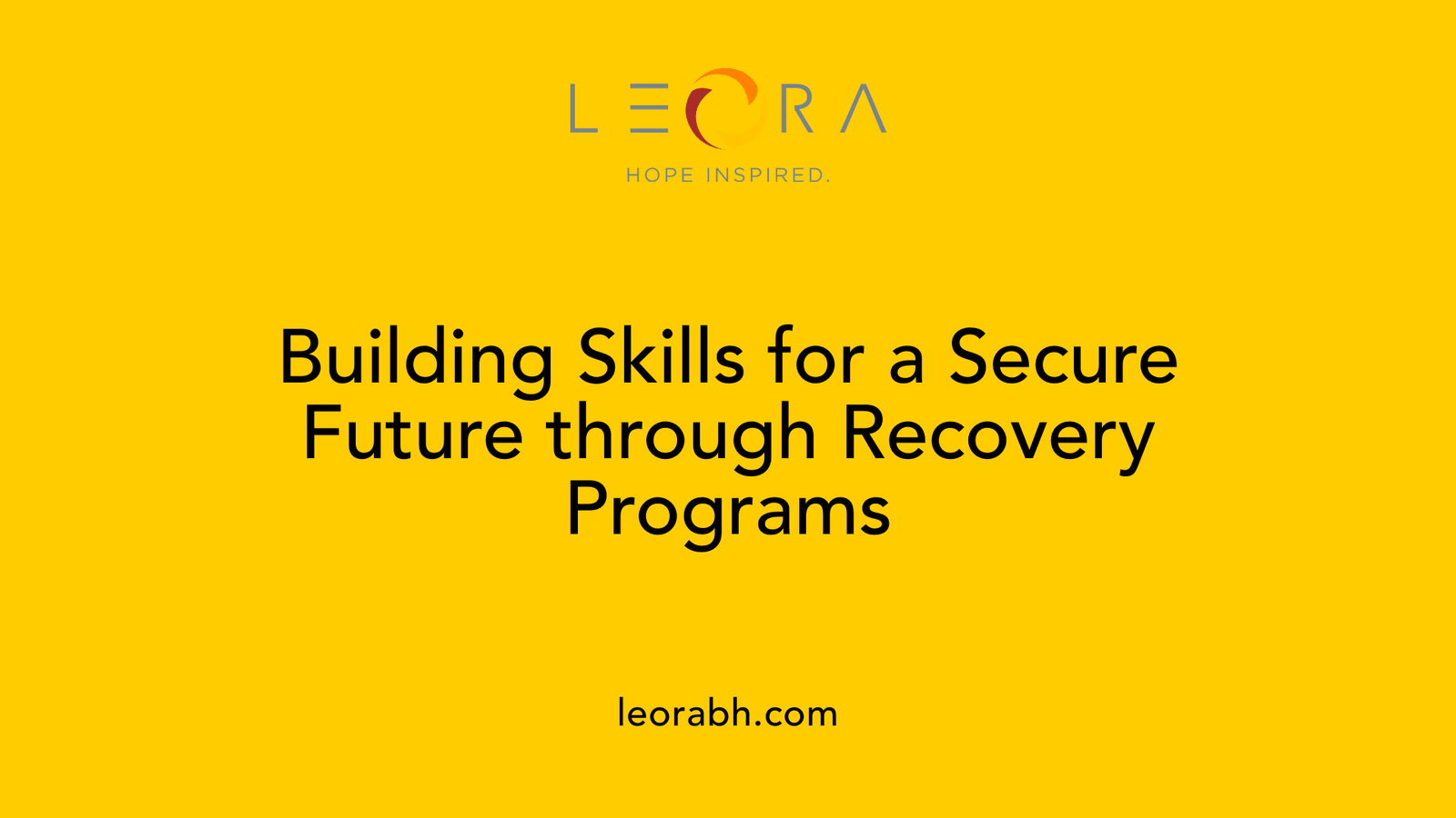 Building Skills for a Secure Future through Recovery Programs