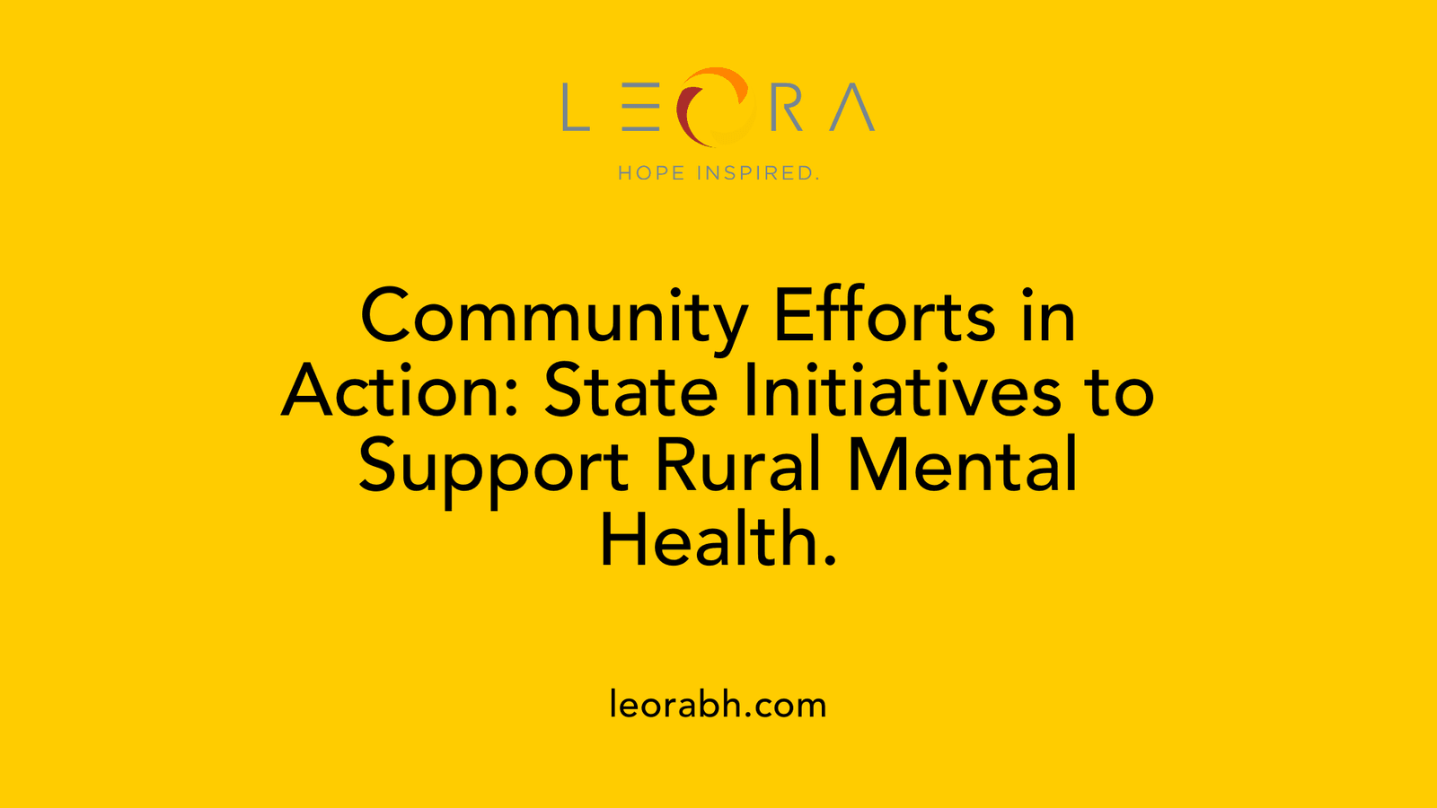 Community Efforts in Action: State Initiatives to Support Rural Mental Health.