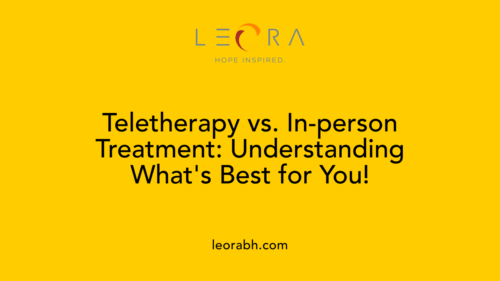 Teletherapy vs. In-person Treatment: Understanding What's Best for You!
