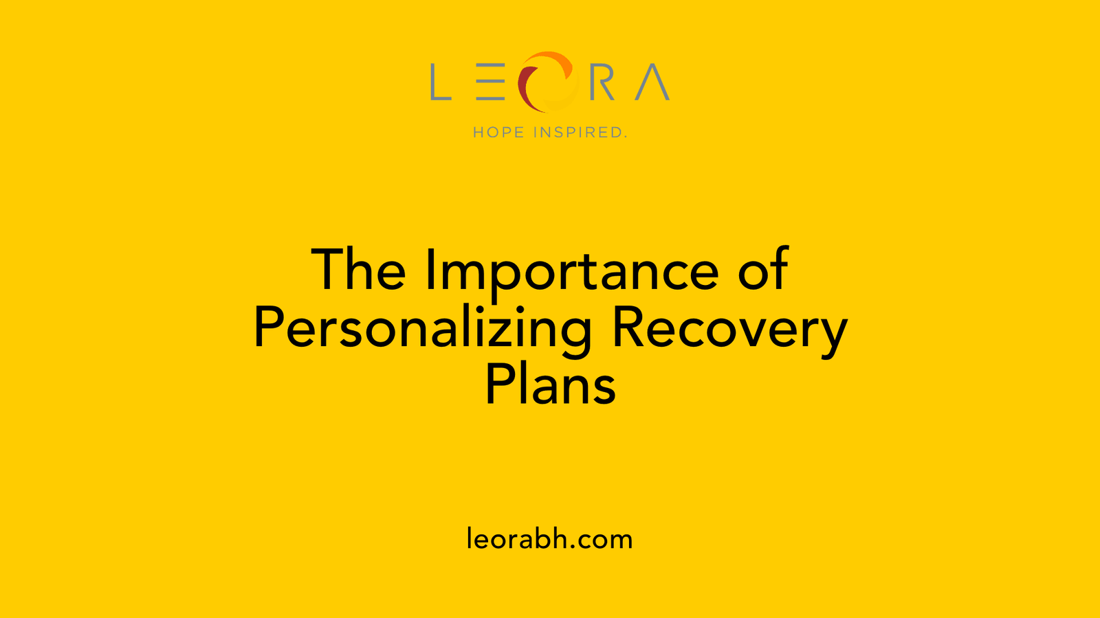 The Importance of Personalizing Recovery Plans