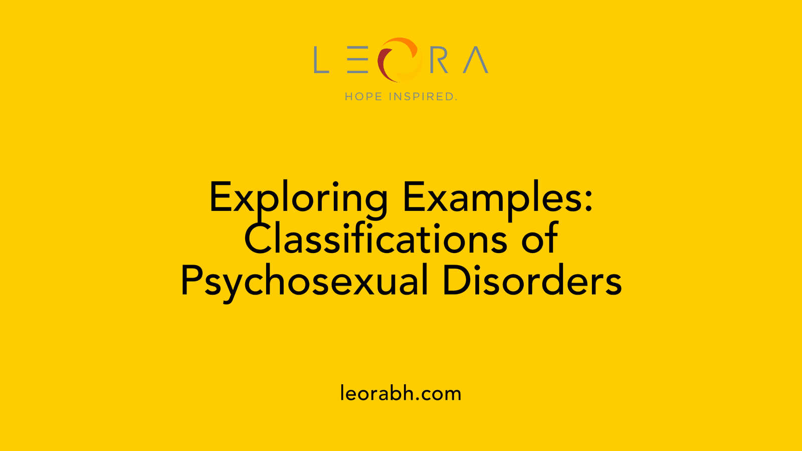 Exploring Examples: Classifications of Psychosexual Disorders