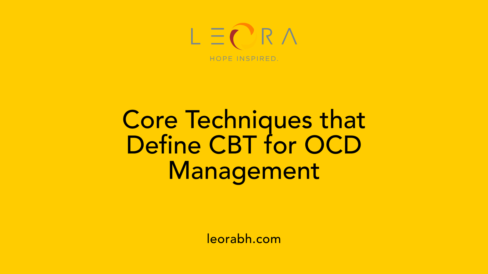 Core Techniques that Define CBT for OCD Management