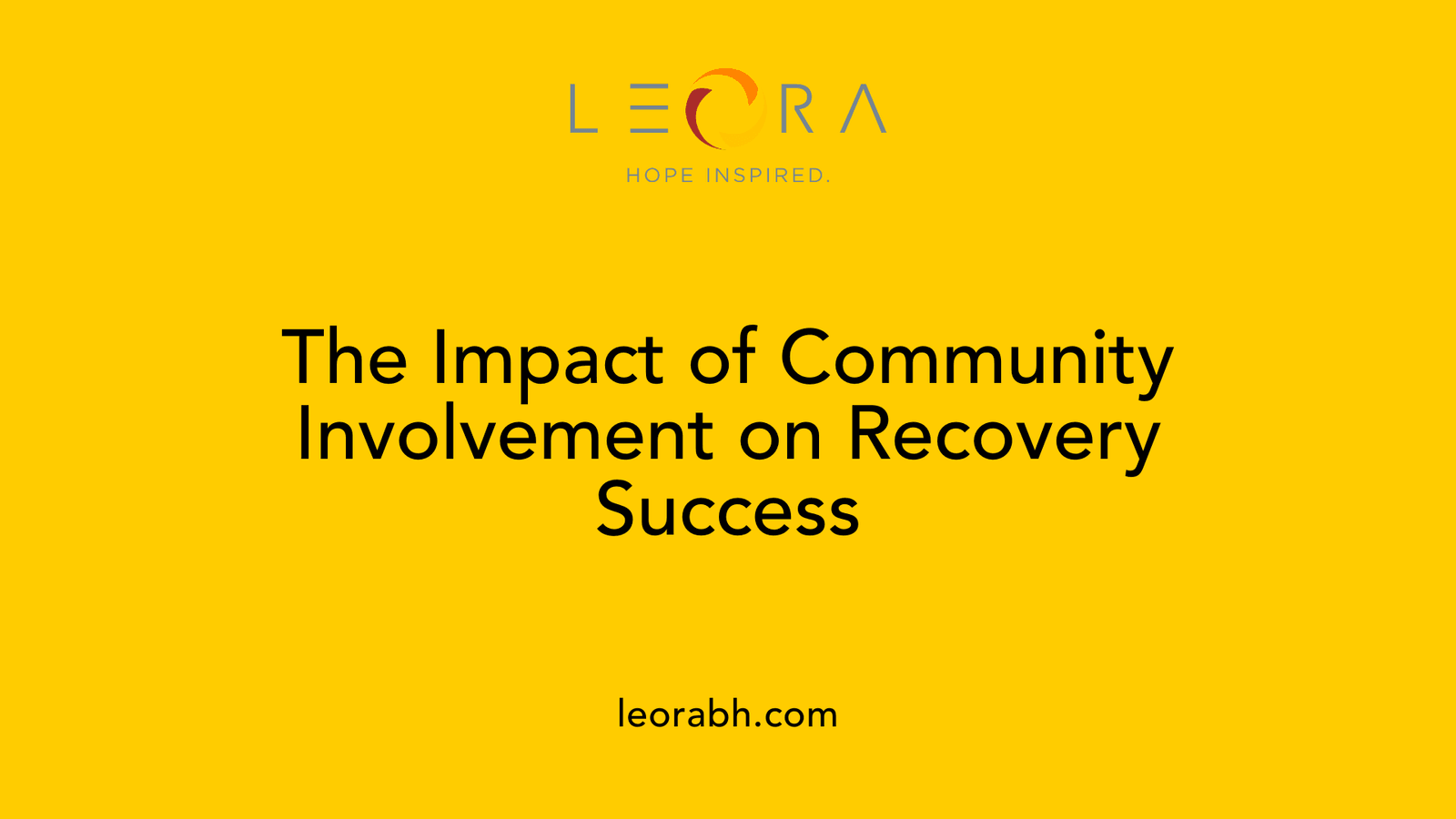 The Impact of Community Involvement on Recovery Success