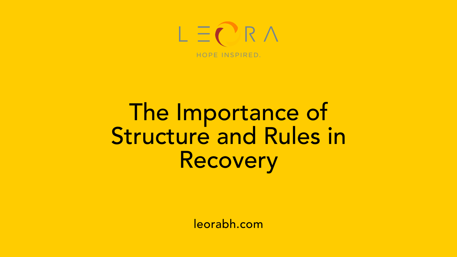 The Importance of Structure and Rules in Recovery