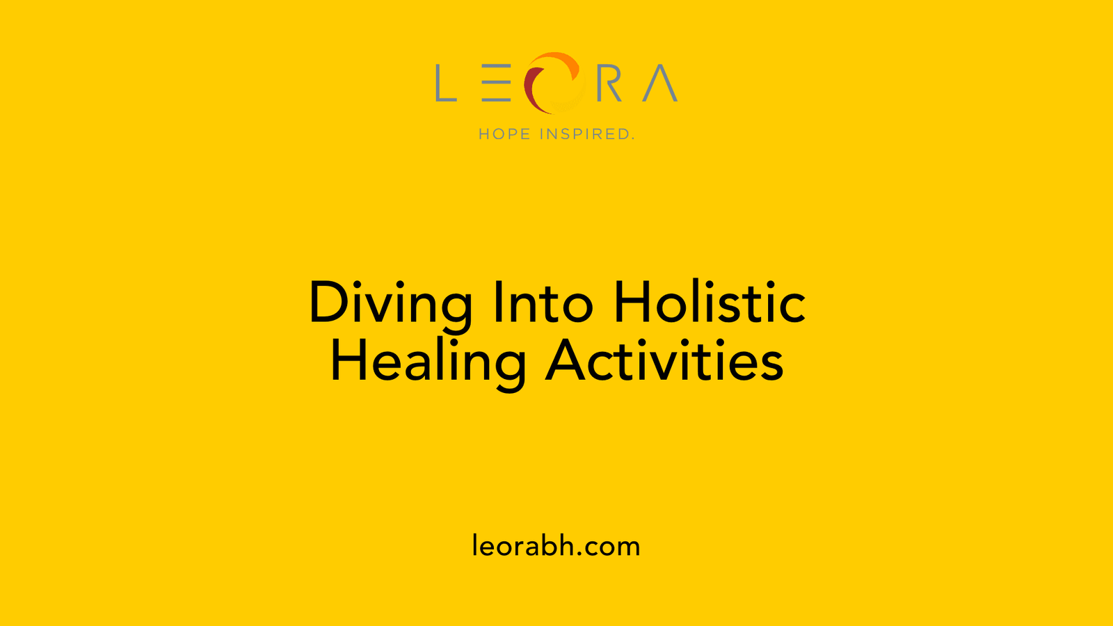 Diving Into Holistic Healing Activities