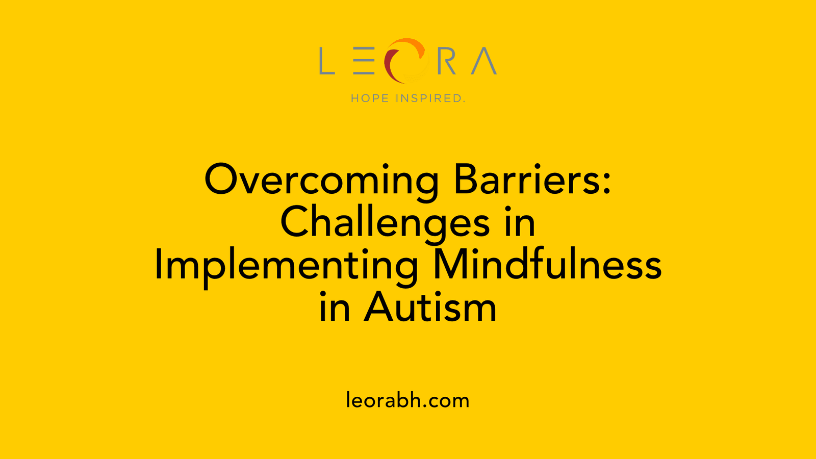 Overcoming Barriers: Challenges in Implementing Mindfulness in Autism