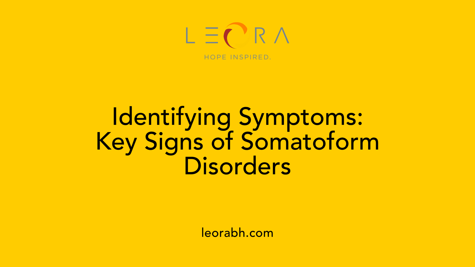 Identifying Symptoms: Key Signs of Somatoform Disorders