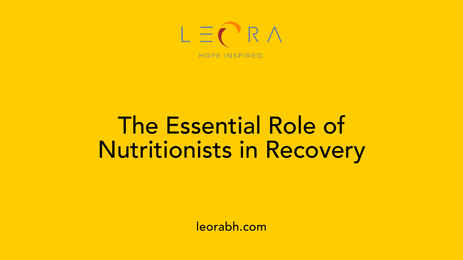 The Essential Role of Nutritionists in Recovery