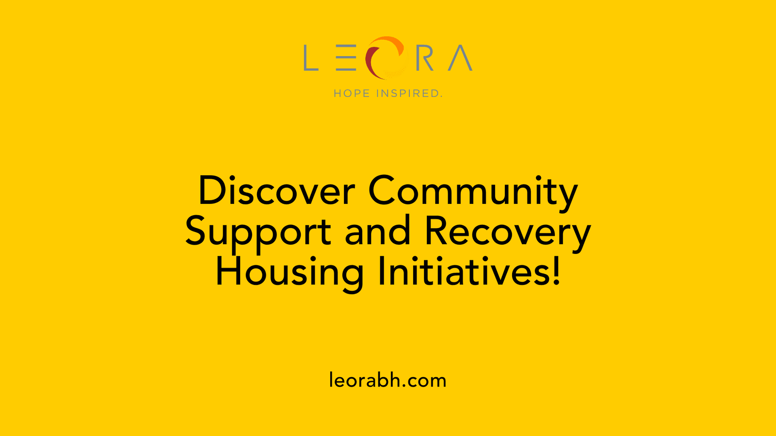 Discover Community Support and Recovery Housing Initiatives!