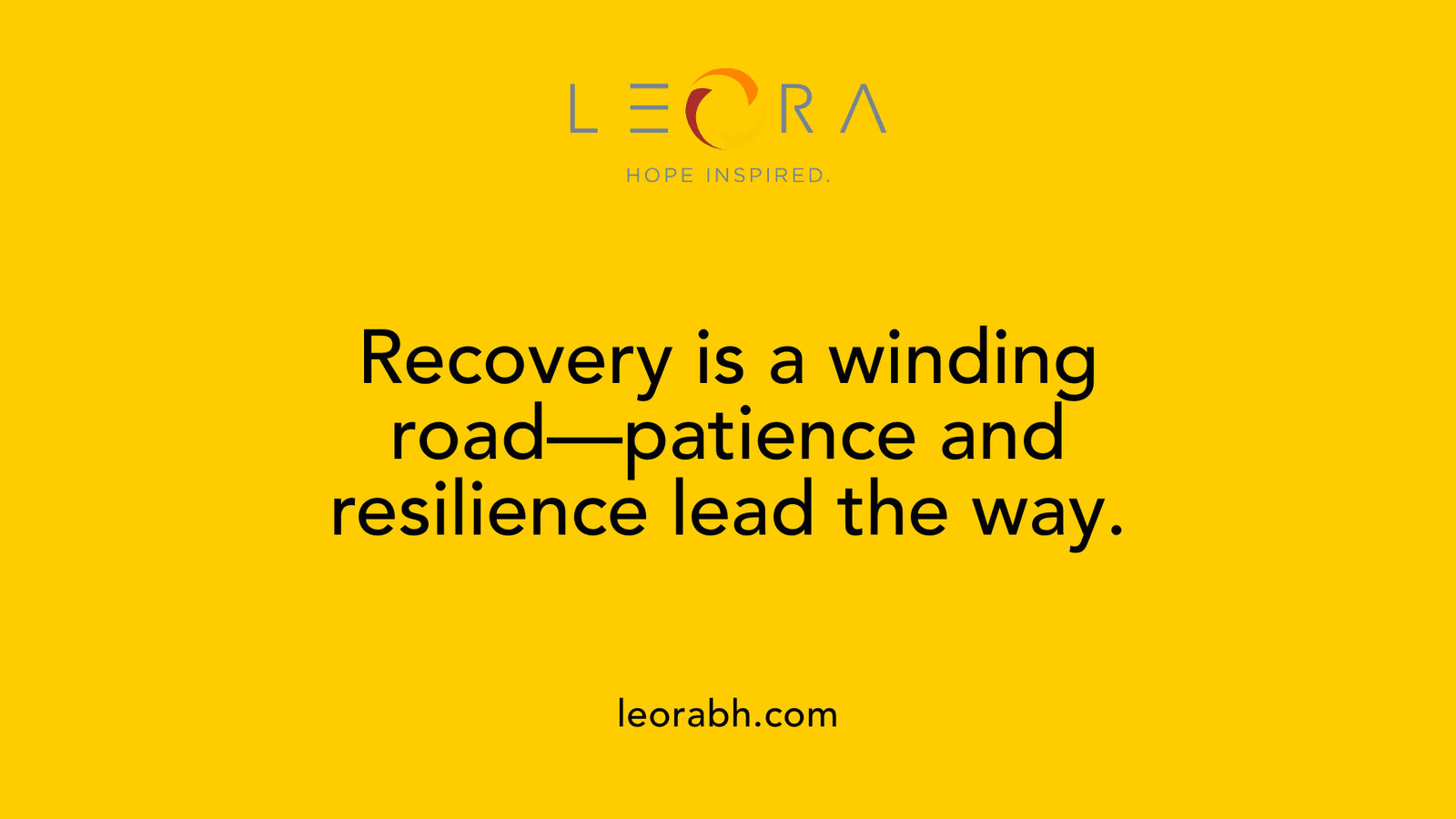 Recovery is a winding road, patience and resilience lead the way.