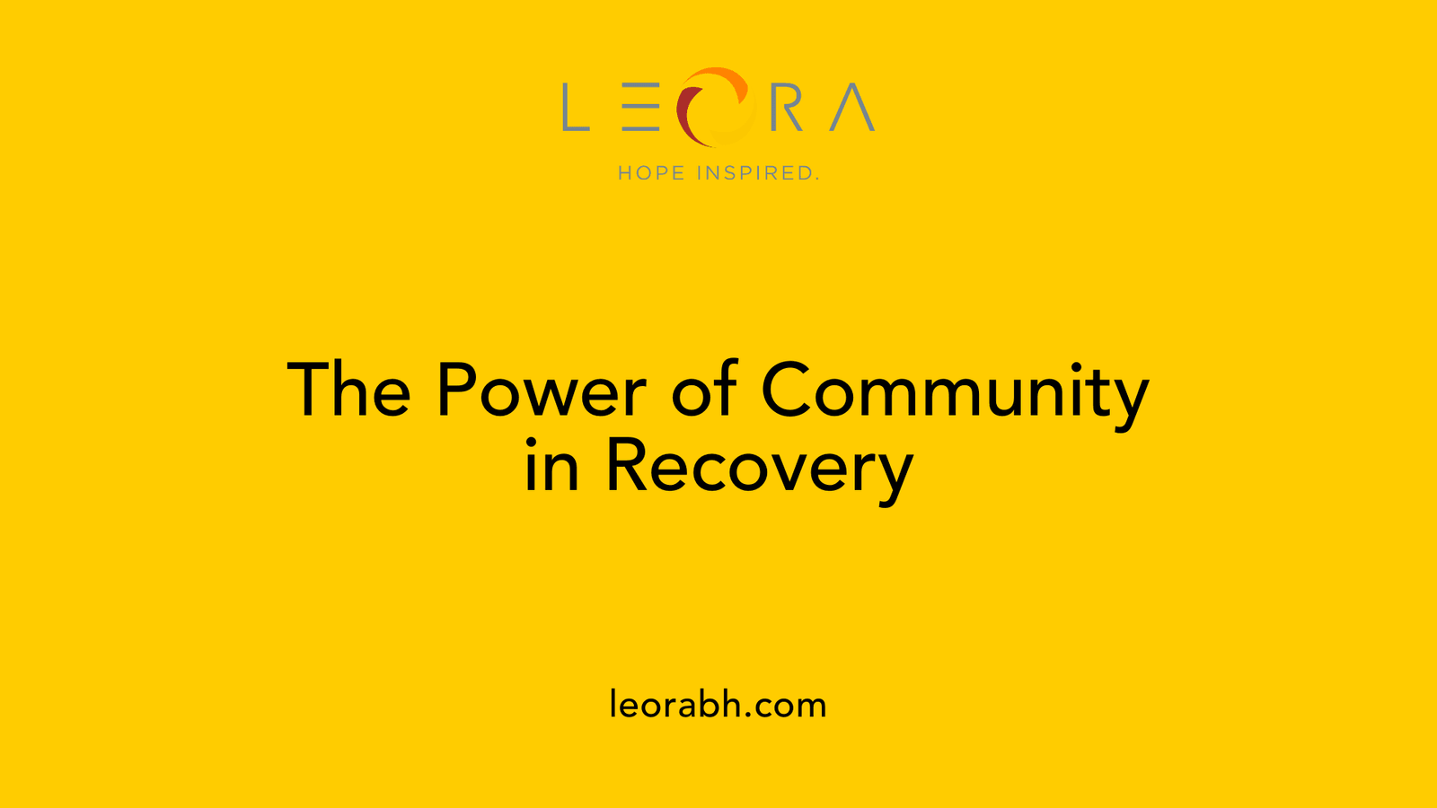 The Power of Community in Recovery