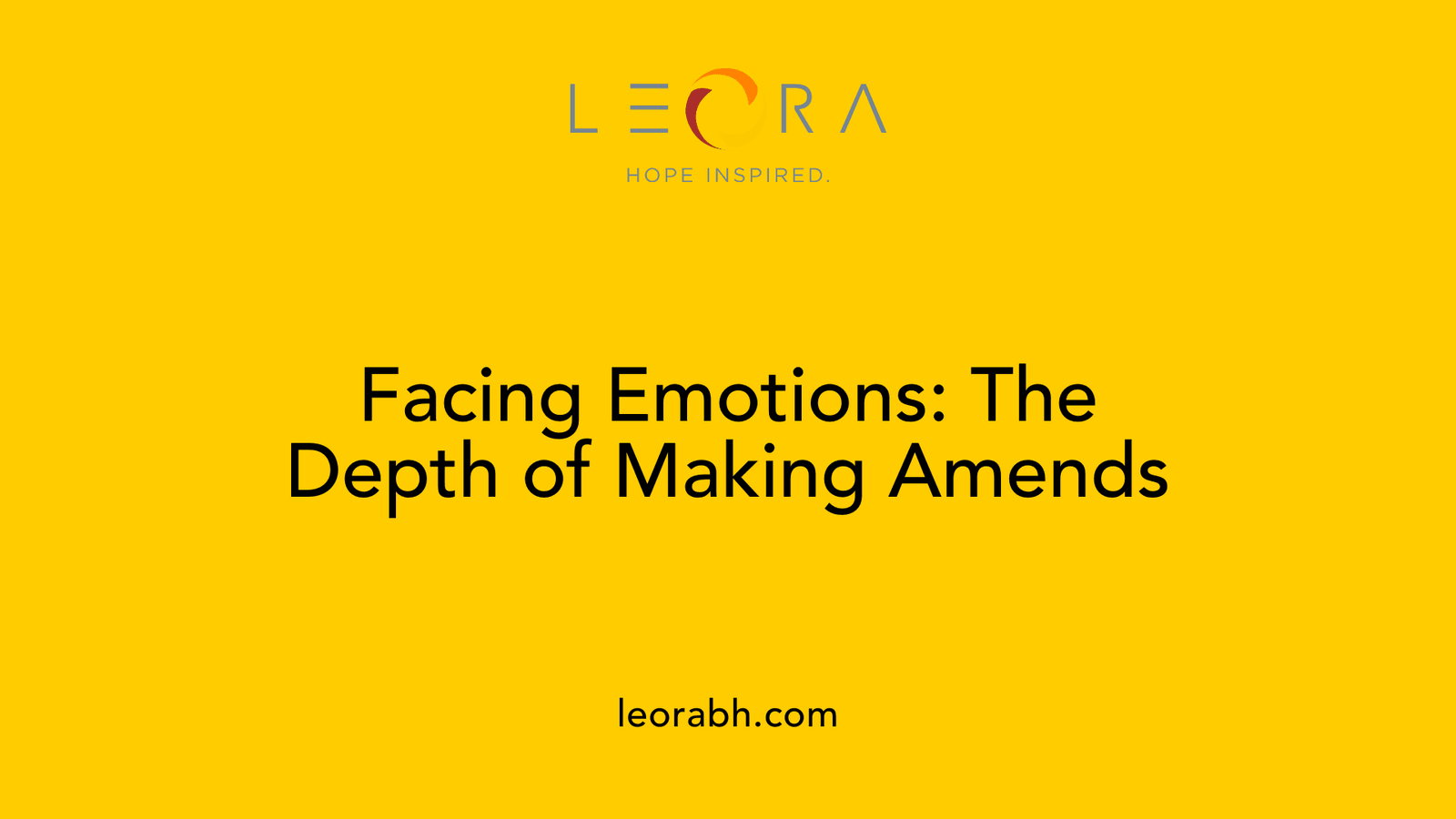 Facing Emotions: The Depth of Making Amends