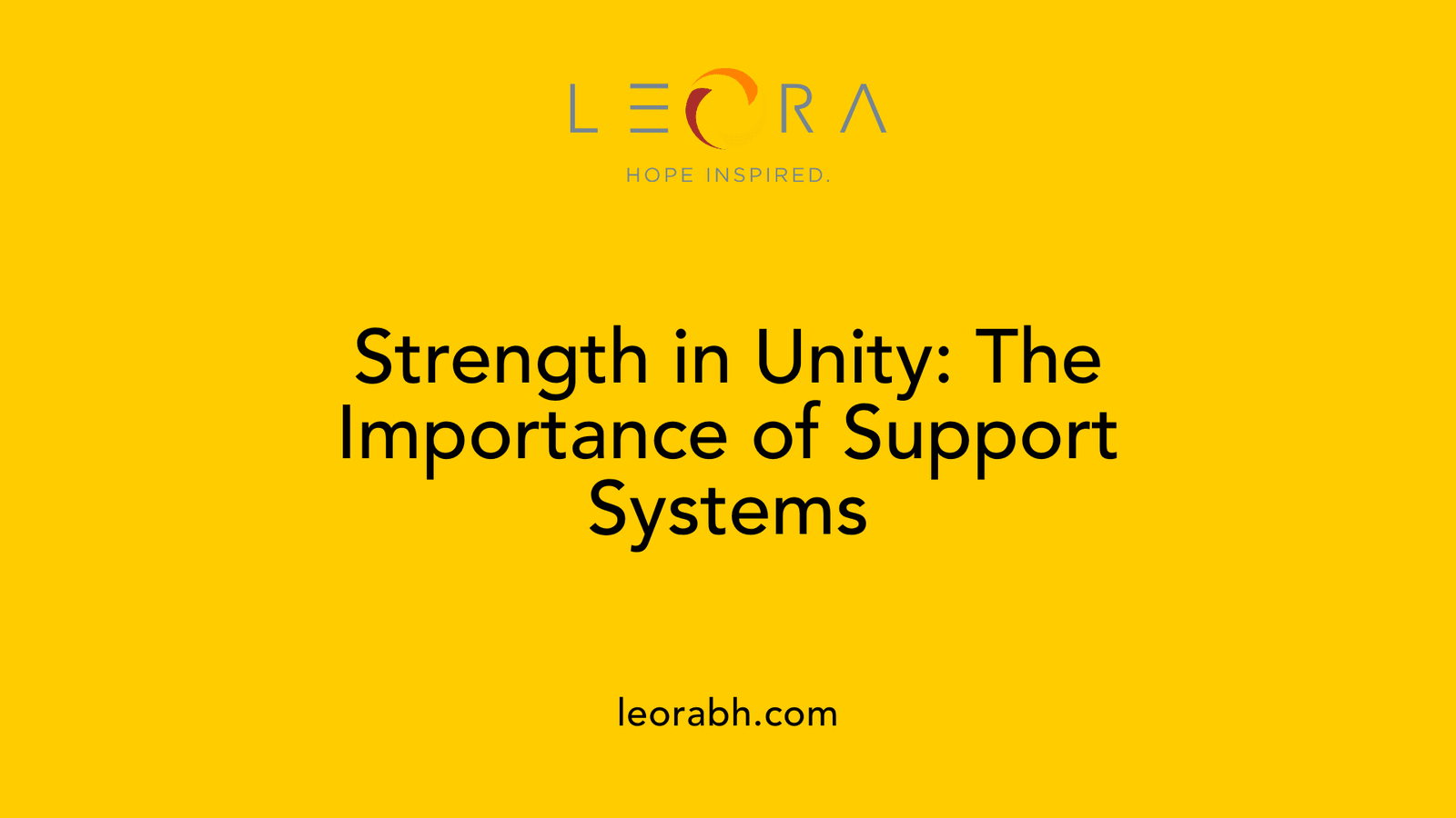 Strength in Unity: The Importance of Support Systems