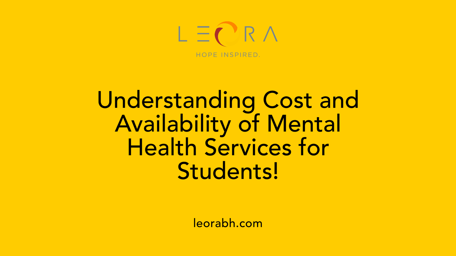 Understanding Cost and Availability of Mental Health Services for Students!