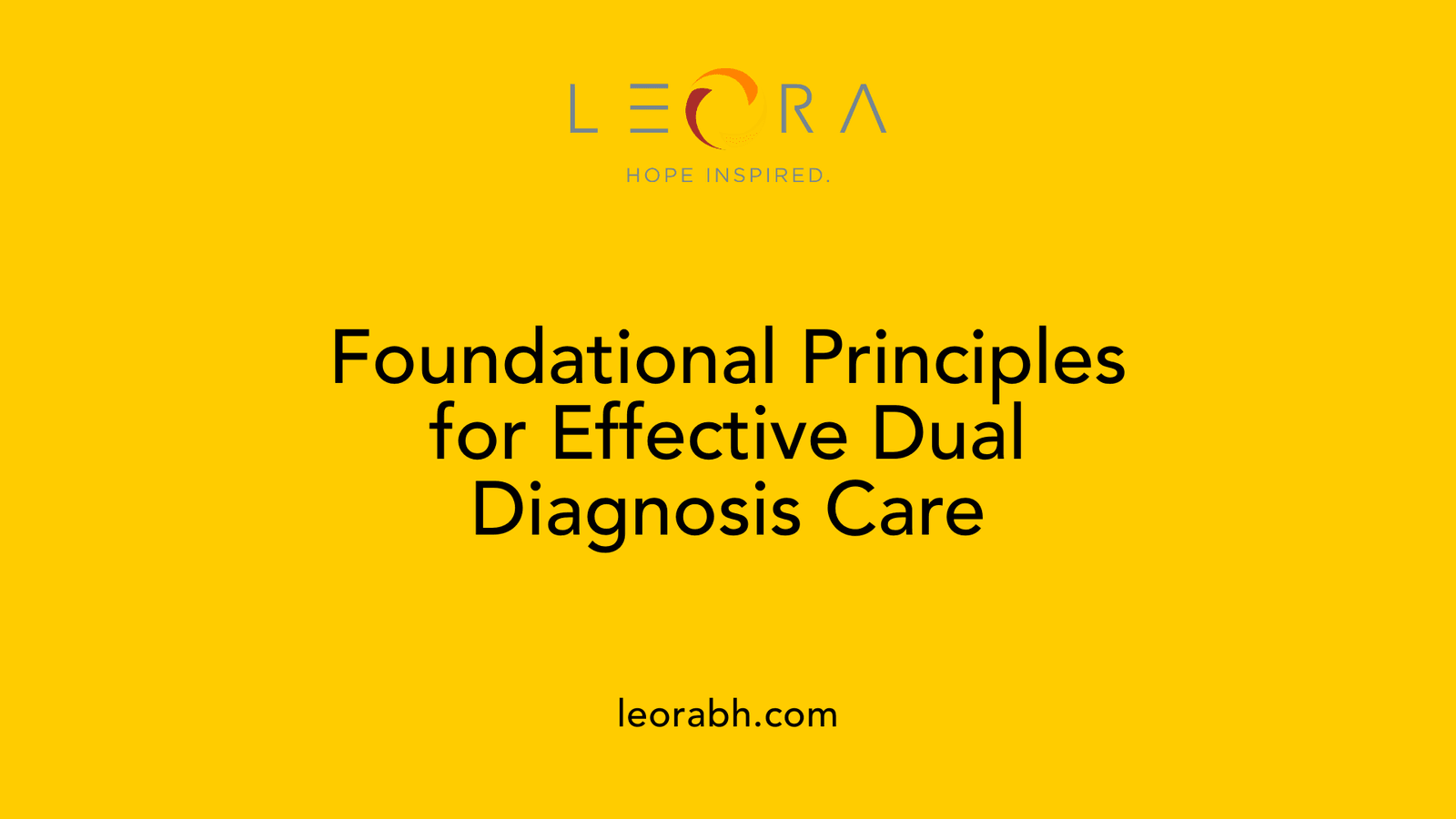 Foundational Principles for Effective Dual Diagnosis Care