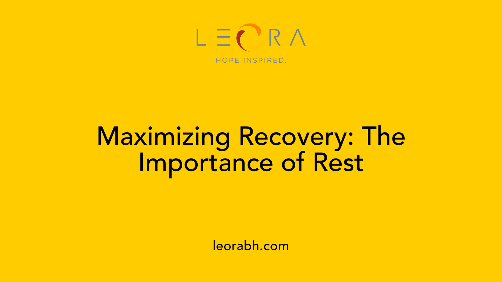 Maximizing Recovery: The Importance of Rest