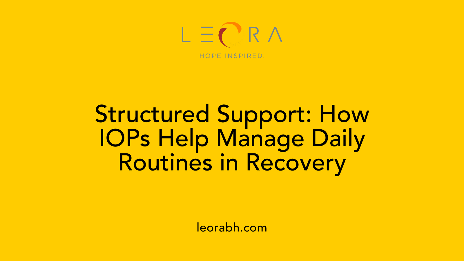 Structured Support: How IOPs Help Manage Daily Routines in Recovery
