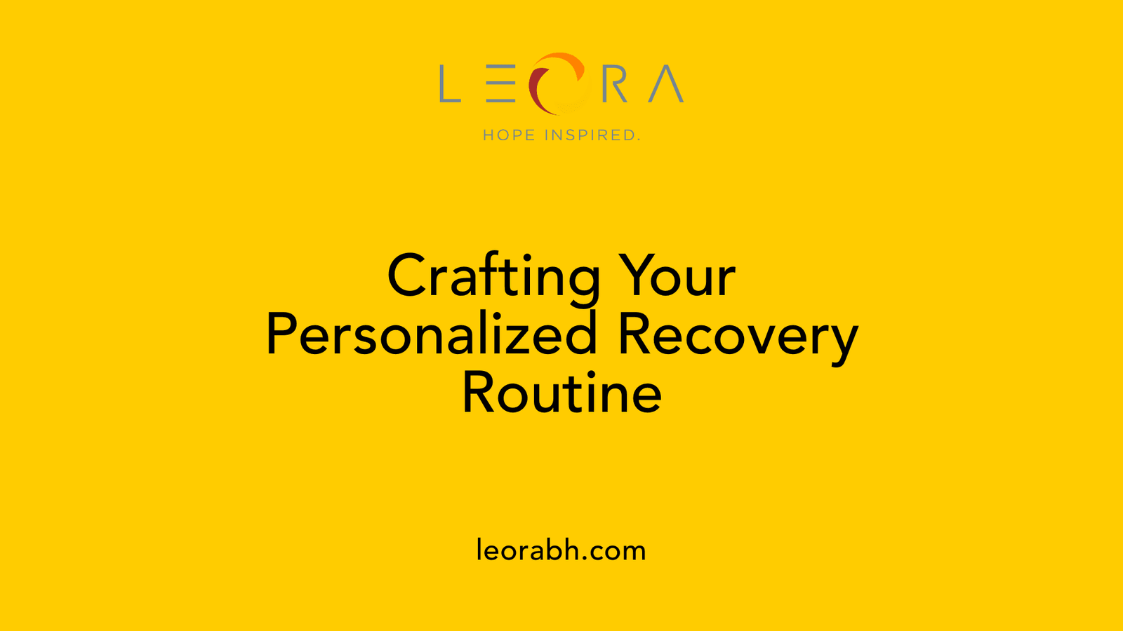 Crafting Your Personalized Recovery Routine