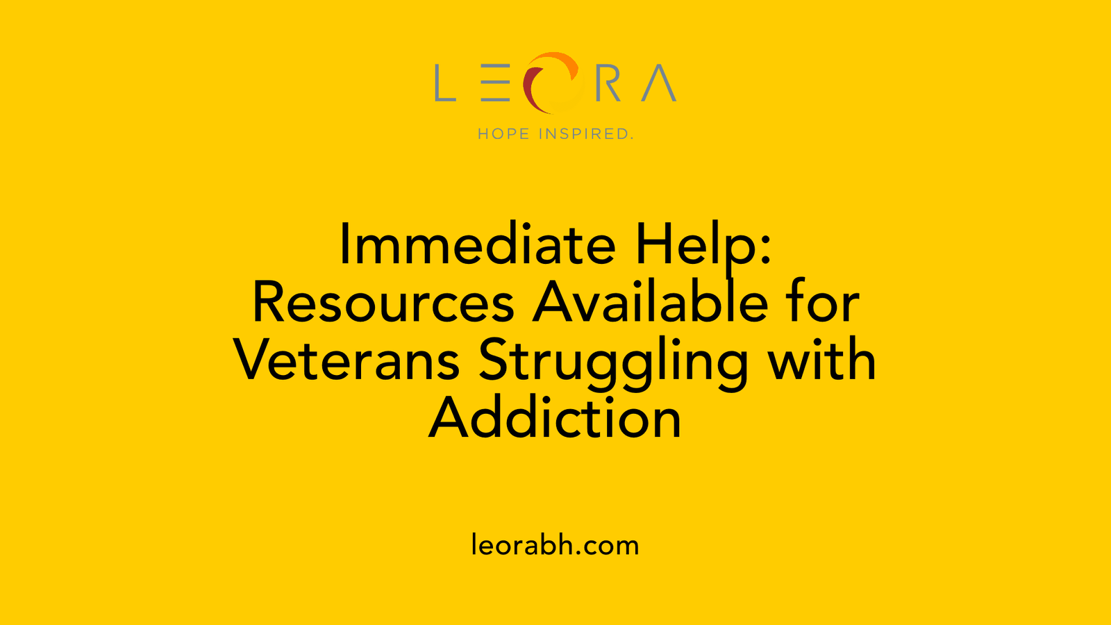 Immediate Help: Resources Available for Veterans Struggling with Addiction