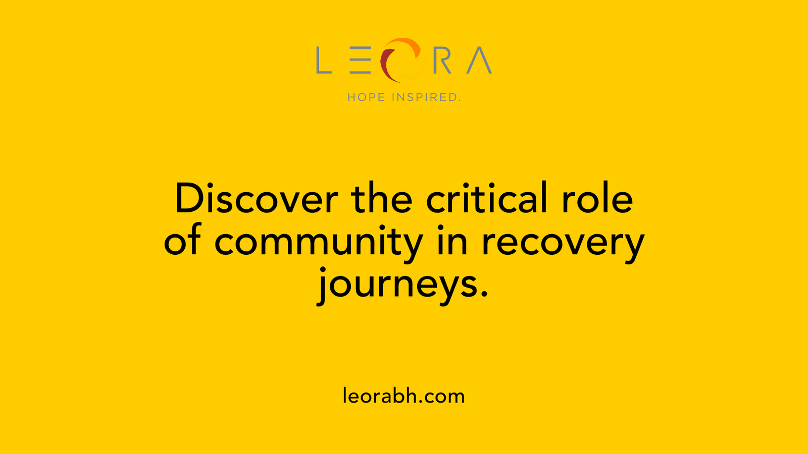 Discover the critical role of community in recovery journeys.