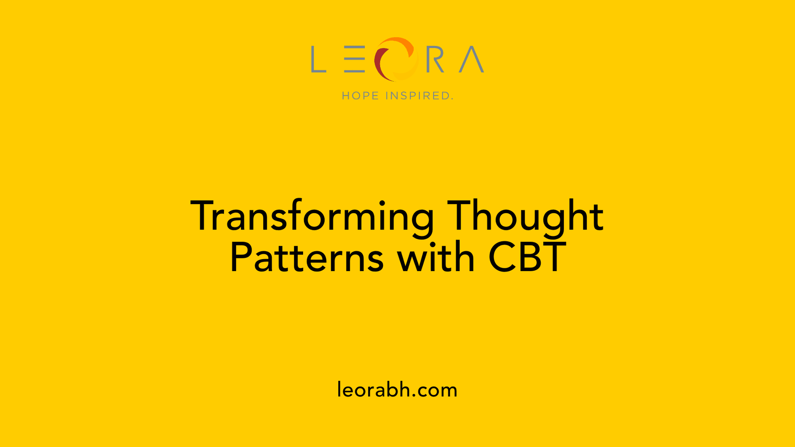 Transforming Thought Patterns with CBT