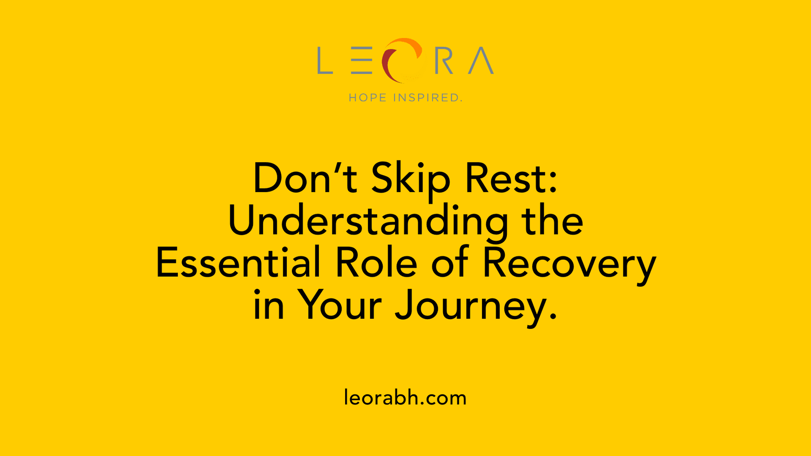 Don’t Skip Rest: Understanding the Essential Role of Recovery in Your Journey.