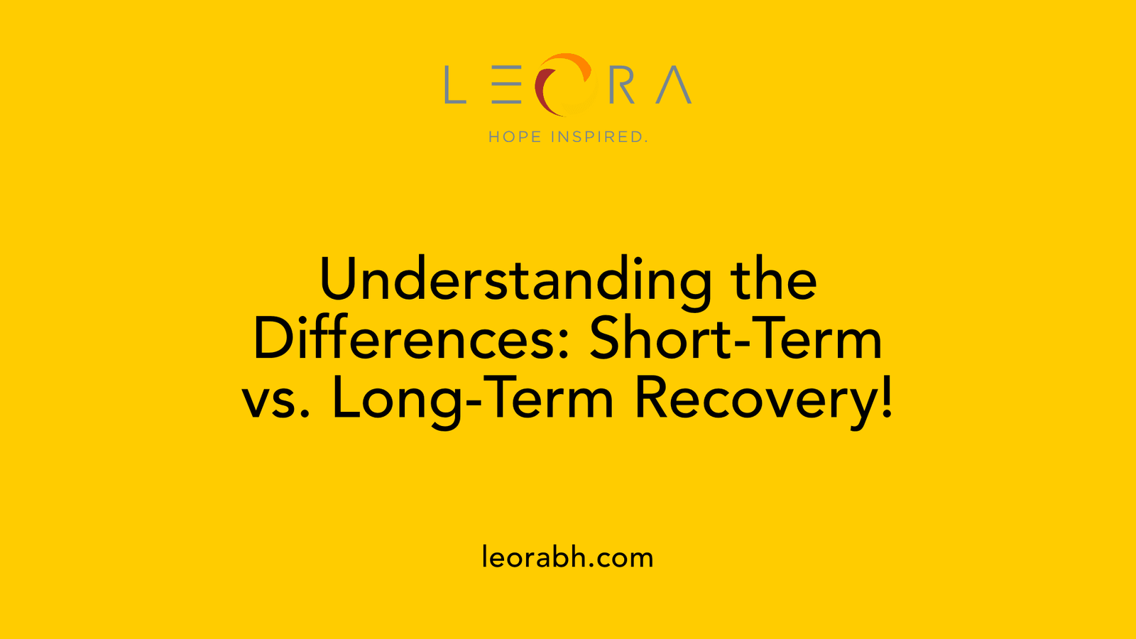 Understanding the Differences: Short-Term vs. Long-Term Recovery!