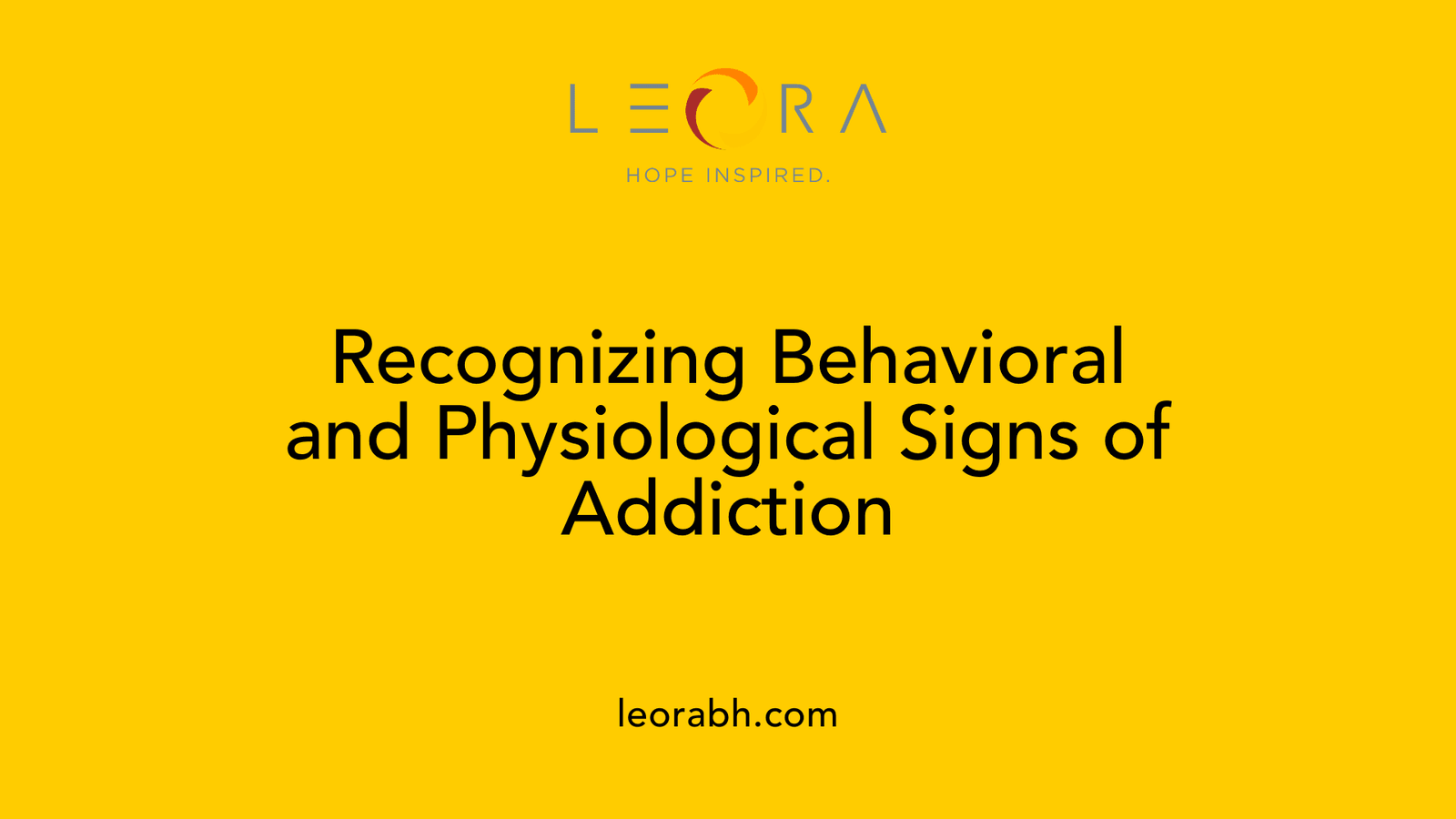 Recognizing Behavioral and Physiological Signs of Addiction