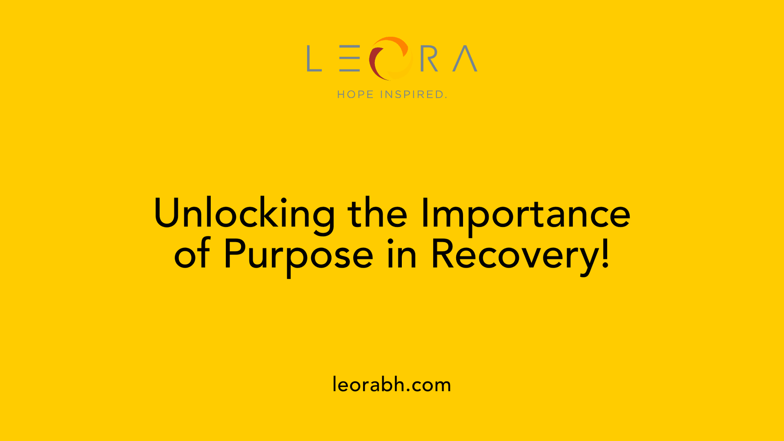 Unlocking the Importance of Purpose in Recovery!