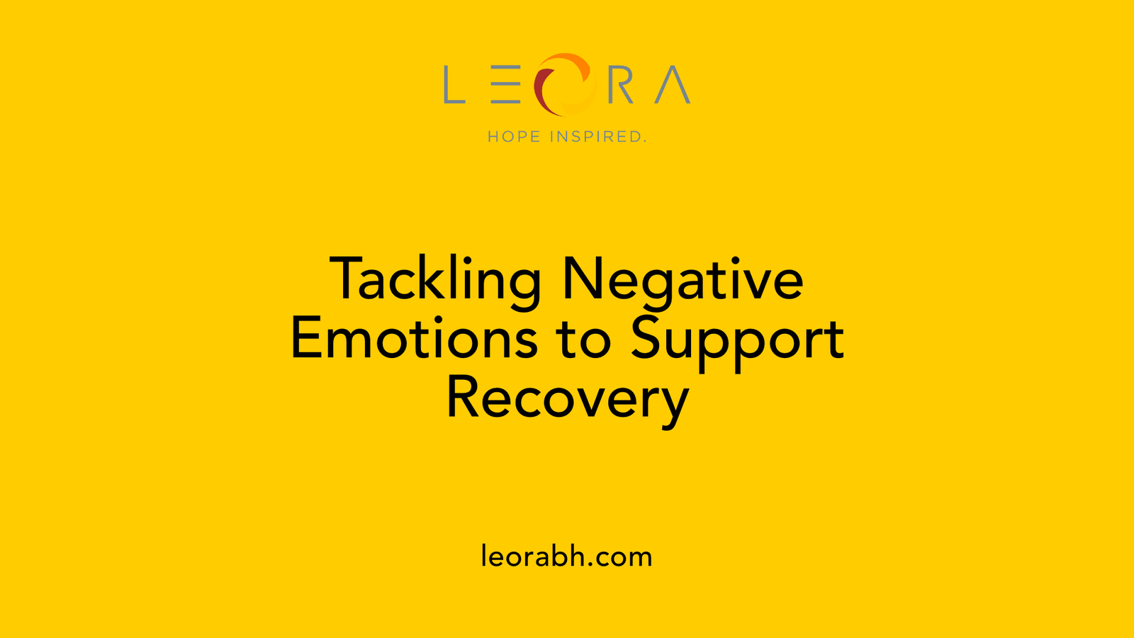 Tackling Negative Emotions to Support Recovery
