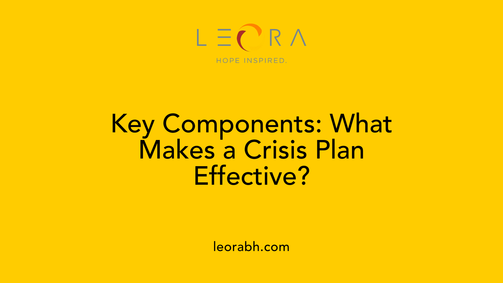 Key Components: What Makes a Crisis Plan Effective?
