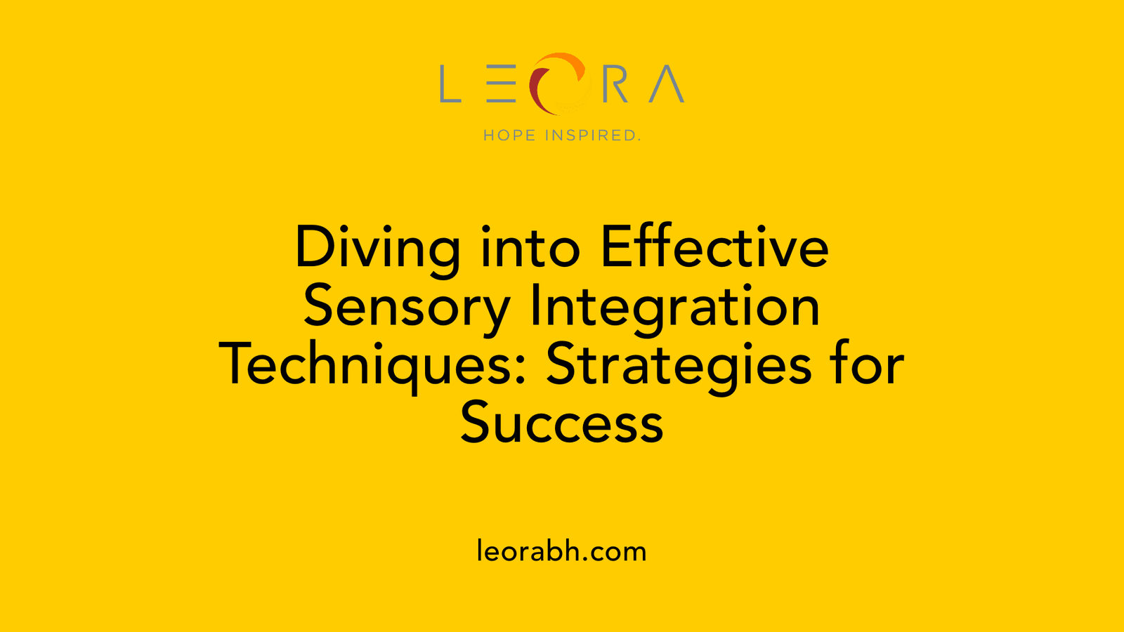 Diving into Effective Sensory Integration Techniques: Strategies for Success